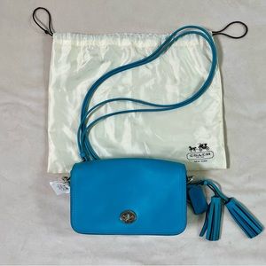 New - Coach Legacy Leather tourmaline Crossbody Small Shoulder Bag 19914